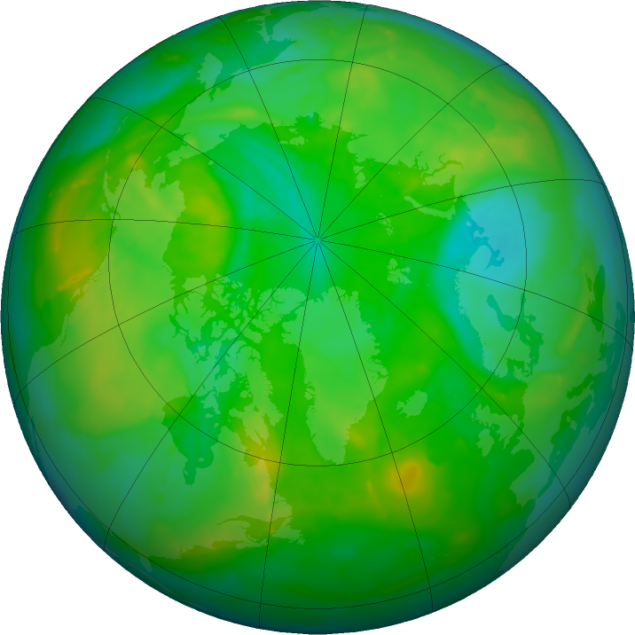 Arctic ozone map for 01 July 2011